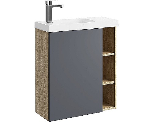 Корпус тумбы под раковину Aqwella Alba 60 L ALB0106LDD подвесной Дуб Давос