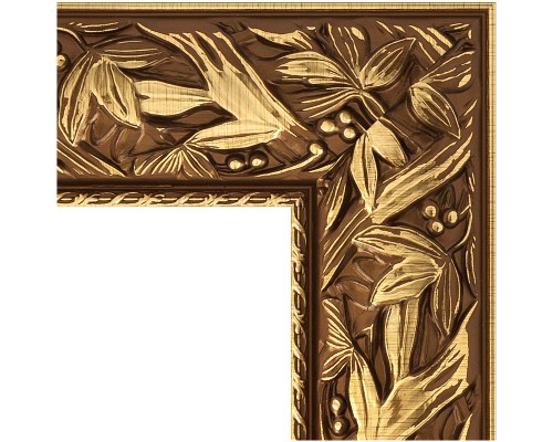 Зеркало Evoform Exclusive 179х119 BY 3623 с фацетом в багетной раме - Византия золото 99 мм