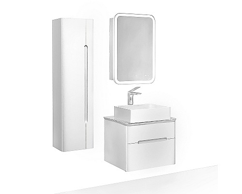 Тумба под раковину Jorno Bosko 60 Bos.01.60/P/W подвесная Белая