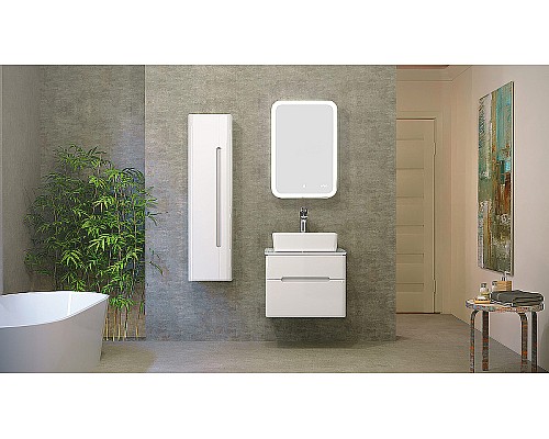 Тумба под раковину Jorno Bosko 60 Bos.01.60/P/W подвесная Белая