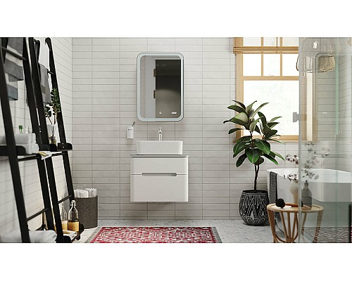 Тумба под раковину Jorno Bosko 60 Bos.01.60/P/W подвесная Белая