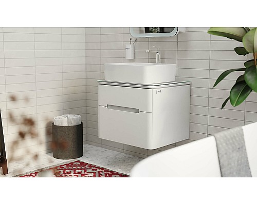 Тумба под раковину Jorno Bosko 60 Bos.01.60/P/W подвесная Белая