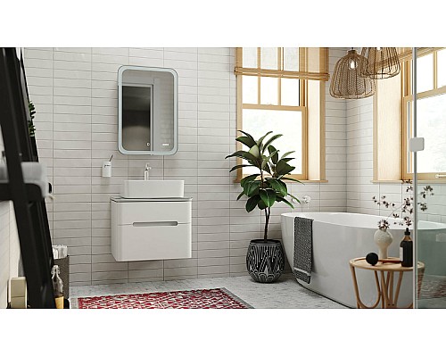 Тумба под раковину Jorno Bosko 60 Bos.01.60/P/W подвесная Белая