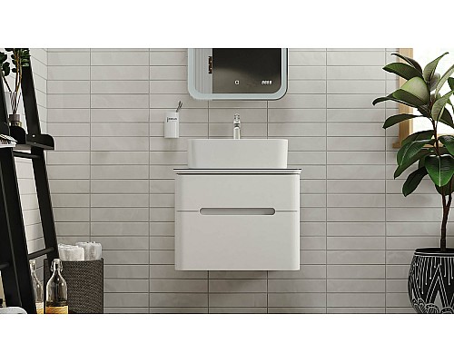 Тумба под раковину Jorno Bosko 60 Bos.01.60/P/W подвесная Белая