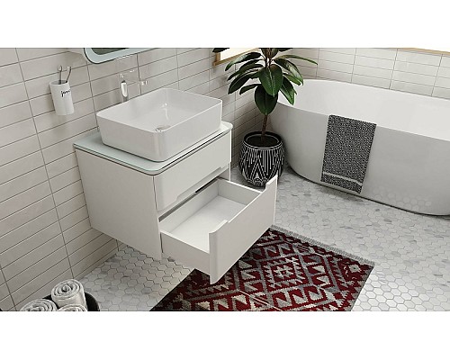 Тумба под раковину Jorno Bosko 60 Bos.01.60/P/W подвесная Белая