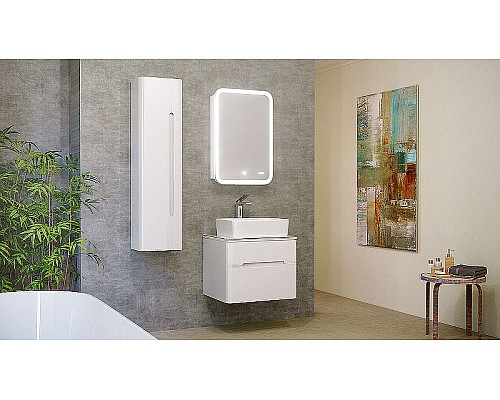 Тумба под раковину Jorno Bosko 60 Bos.01.60/P/W подвесная Белая