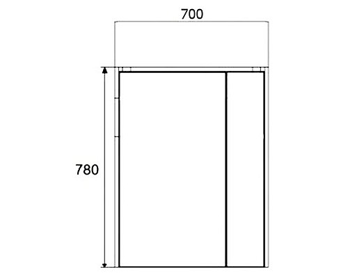 Зеркальный шкаф Roca Ronda 70 ZRU9302969 с подсветкой Белый глянец Антрацит