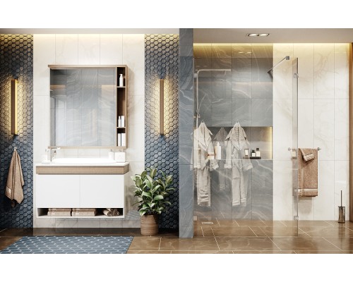 Душевая перегородка Ambassador Walk-in 110х200 15031107 профиль Хром стекло прозрачное