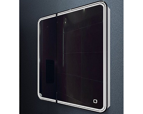 Зеркальный шкаф Art&Max Verona AM-Ver-800-800-2D-R-DS-F с подсветкой с сенсорным выключателем Белый