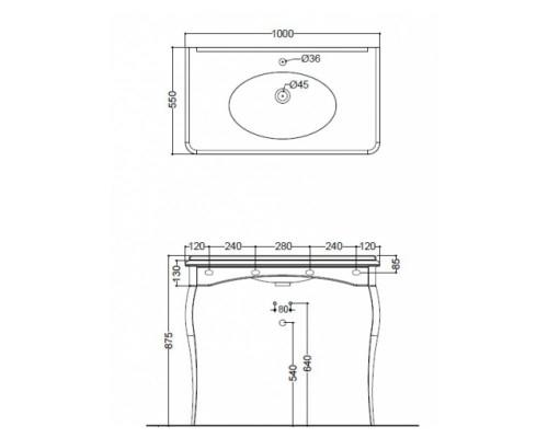 Ножки Kerasan Retro 736090 cr для консоли для раковины хром