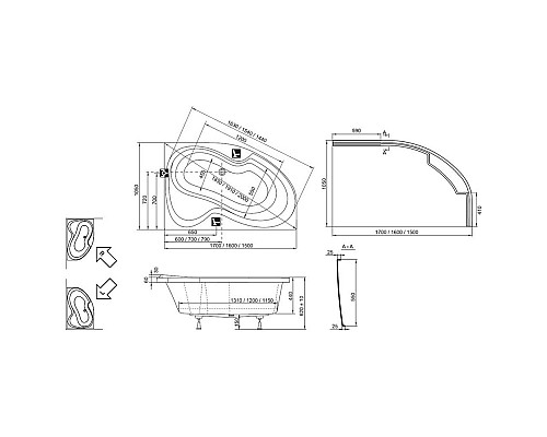 Акриловая ванна Ravak ROSA II CM21000000 105 L белая