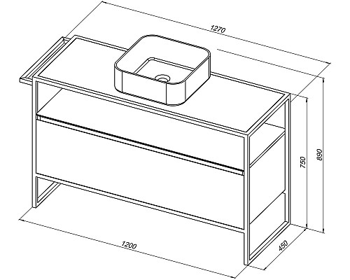 Тумба под раковину Allen Brau Priority 120 1.31004.WM Белая матовая