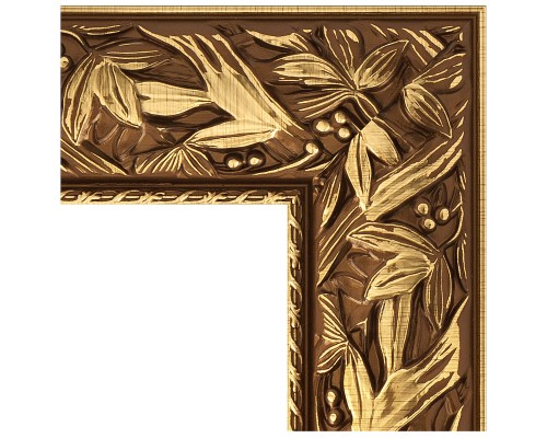 Зеркало Evoform Exclusive-G 124х99 BY 4371 с гравировкой в багетной раме - Византия золото 99 мм