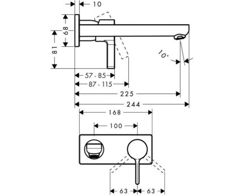 Смеситель для раковины Hansgrohe Metris S