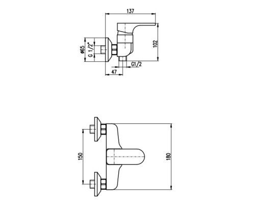 Смеситель для душа Rav Slezak Yukon CB YU180.5CB Хром/Белый