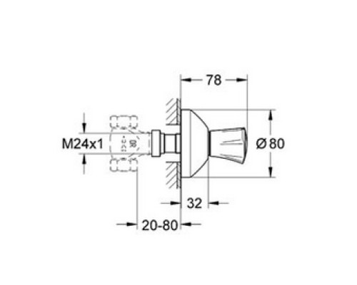 Накладная панель Grohe скрытой вентильной головки