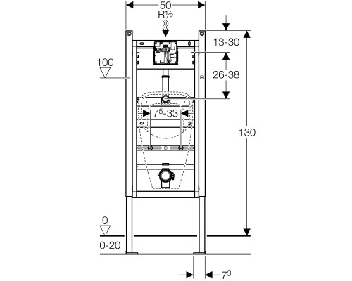 Монтажный элемент GEBERIT 111.665.00.5