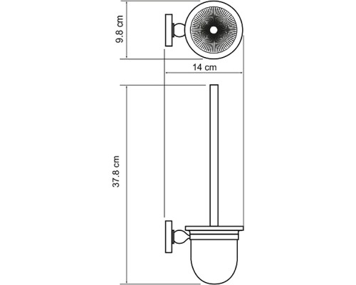 Ершик для унитаза WasserKRAFT Aland K-8527 Хром