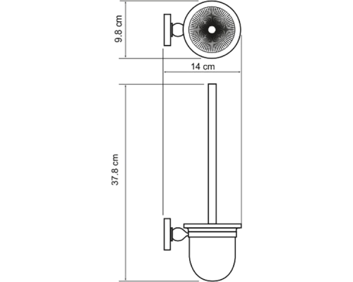 Ершик для унитаза WasserKRAFT Aland K-8527 Хром