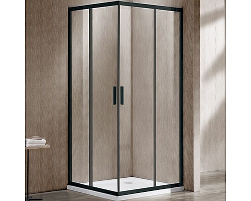 Душевой уголок Vincea Garda VSS-1G8010CLB 100х80 профиль Черный стекло прозрачное