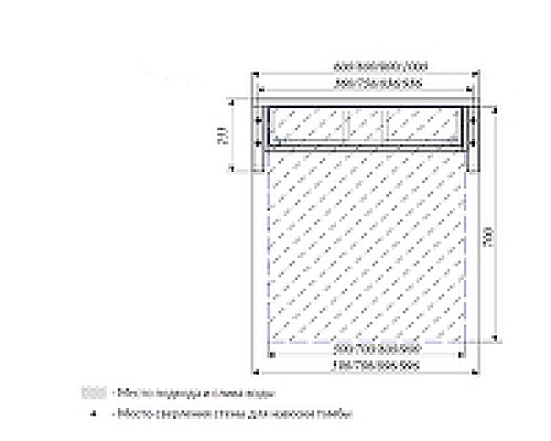 Тумба под раковину 1MarKa Grunge Loft 60П Ц0000001581 подвесная Бетон темно-серый