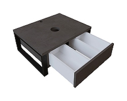 Тумба под раковину 1MarKa Grunge Loft 60П Ц0000001581 подвесная Бетон темно-серый