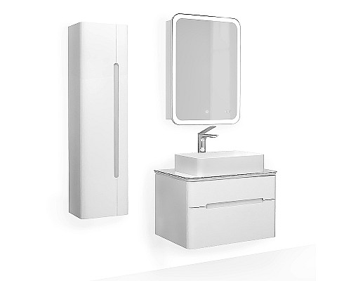 Тумба под раковину Jorno Bosko 75 Bos.01.75/P/W подвесная Белая