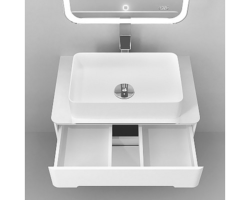 Тумба под раковину Jorno Bosko 75 Bos.01.75/P/W подвесная Белая