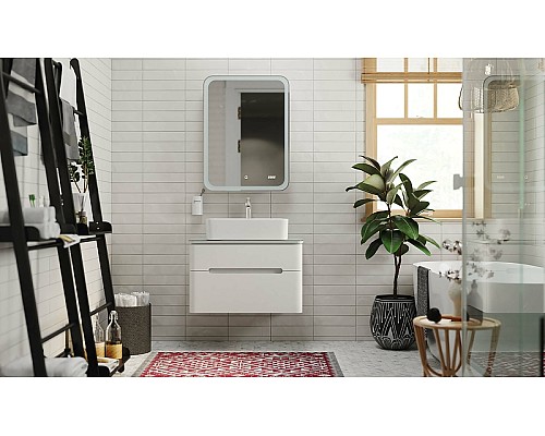 Тумба под раковину Jorno Bosko 75 Bos.01.75/P/W подвесная Белая