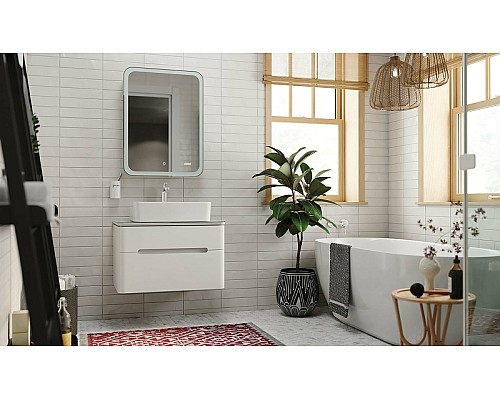 Тумба под раковину Jorno Bosko 75 Bos.01.75/P/W подвесная Белая