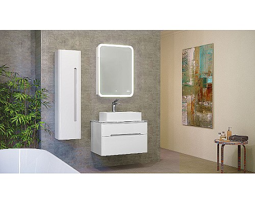 Тумба под раковину Jorno Bosko 75 Bos.01.75/P/W подвесная Белая