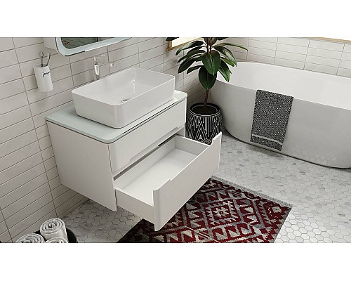 Тумба под раковину Jorno Bosko 75 Bos.01.75/P/W подвесная Белая