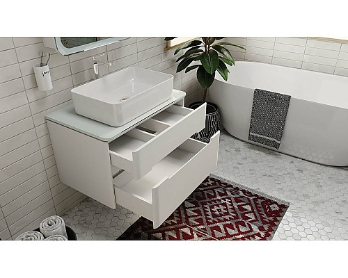 Тумба под раковину Jorno Bosko 75 Bos.01.75/P/W подвесная Белая