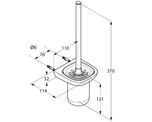 Ершик для унитаза Kludi Ambienta 5397405 Хром Белый