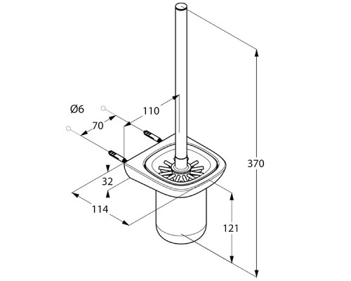 Ершик для унитаза Kludi Ambienta 5397405 Хром Белый