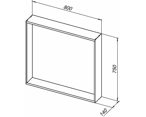 Зеркало Allen Brau Reality 80 1.32018.BB с подсветкой Черный браш с сенсорным выключателем