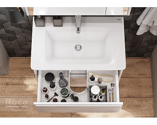 Тумба под раковину Roca Ronda 70 ZRU9303003 белый матовый/бетон