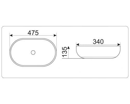 Раковина-чаша CeramaLux 47 9026В Белая