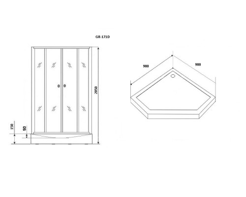 Душевая кабина Grossman GR171D 90x90