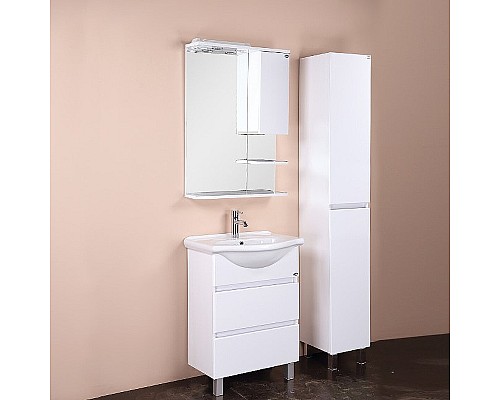 Зеркало со шкафом Onika Элита 60.01 R 206020 с подсветкой Белое