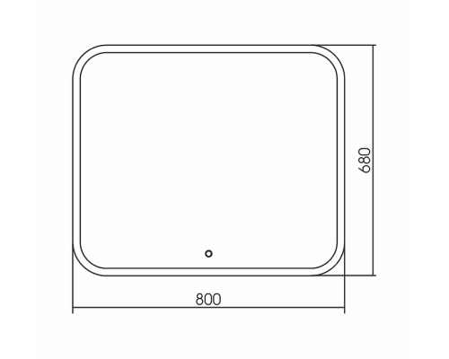 Зеркало Grossman Comfort 80 680680 с подсветкой с сенсорным выключателем