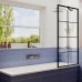 Шторка на ванну Ambassador Bath Screens 80х140 профиль Черный стекло прозрачное
