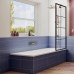 Шторка на ванну Ambassador Bath Screens 80х140 профиль Черный стекло прозрачное