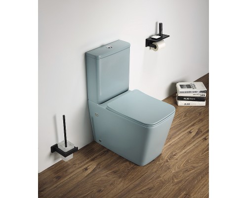 Унитаз компакт CeramaLux 2170AXMLG Зеленый матовый с бачком и сиденьем Микролифт