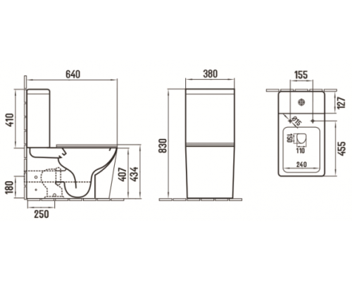 Унитаз компакт CeramaLux 2170AXMLG Зеленый матовый с бачком и сиденьем Микролифт