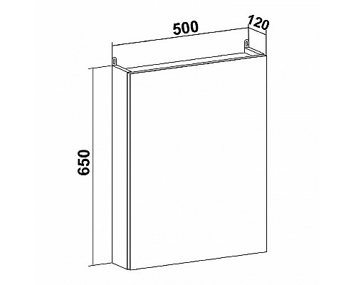 Зеркальный шкаф Runo Лада 50 00-00001160 Дуб серый