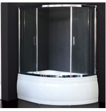 Шторка на ванну Royal Bath Alpine 170 профиль Хром стекло прозрачное