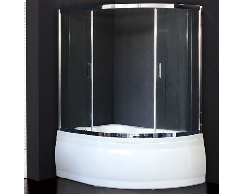 Шторка на ванну Royal Bath Alpine 170 профиль Хром стекло прозрачное
