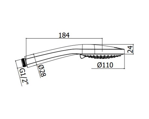 Ручной душ Paffoni Ginevra ZDOC125NO Черный матовый