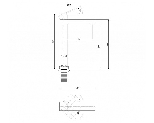 Смеситель ABBER Daheim AF8211G для раковины, золото матовое